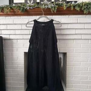 Summersalt The Crochet High-Neck Knit Mini Dress Swim Cover-Up Black